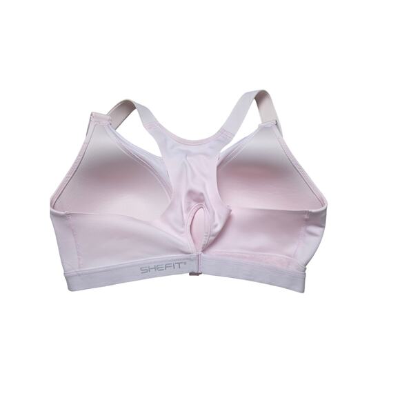 SHEFIT Luxe Bra Womens Pink Front Zip Wireless Adjustable Full Coverage - Picture 4 of 6